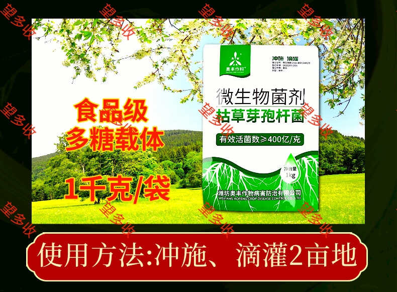 400亿枯草芽孢杆菌高活菌抗重茬促苗生根防死棵