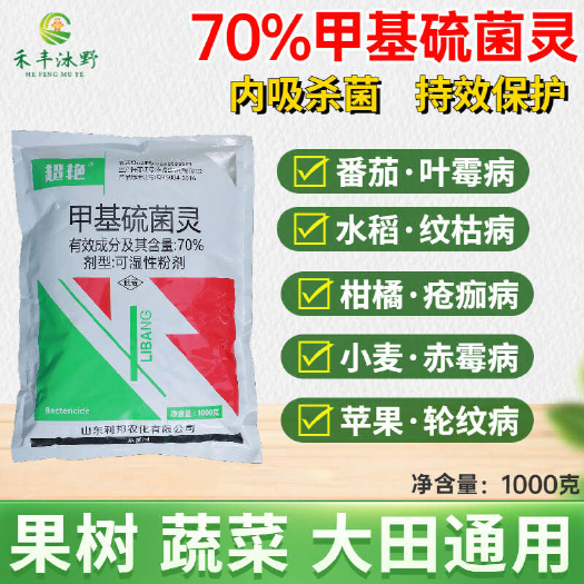 【正品】70%超艳甲基硫菌灵叶霉病纹枯病赤霉炭疽轮纹杀菌剂