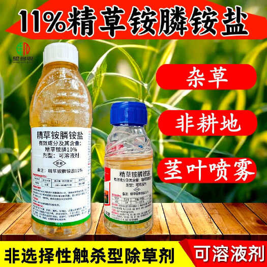 11%精草铵膦铵盐杂草除草剂果园开荒非耕地使用