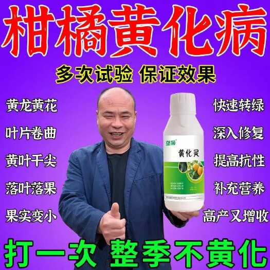 栾川县【黄化一喷灵】柑橘黄化病专用黄龙叶斑黄叶落花落果全治农用