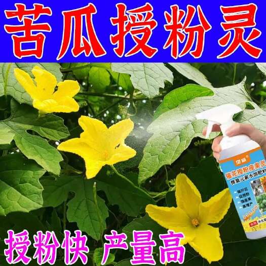 栾川县苦瓜座果灵催花保花授粉座果精增瓜灵拉长拉直素抗病增产专用肥料