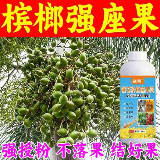 栾川县槟榔专用授粉座果精槟榔树催花授粉坐果灵花期授粉保花保果叶面肥