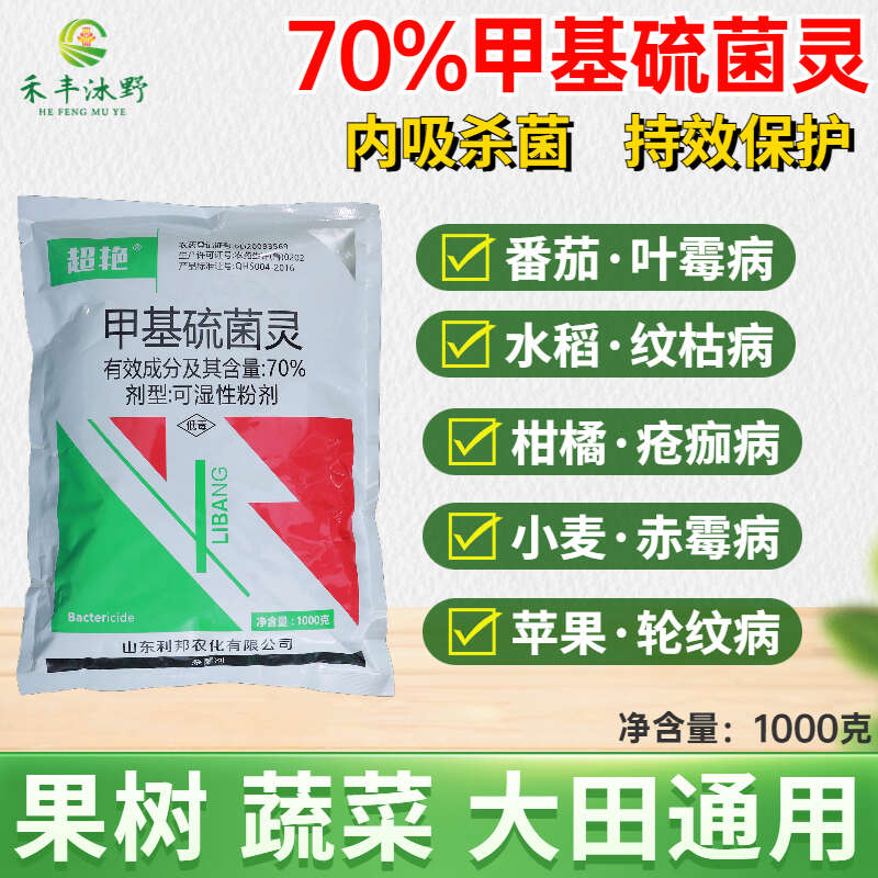潍坊正品70%甲基硫菌灵叶霉病疮痂病赤霉病炭疽病等杀菌剂