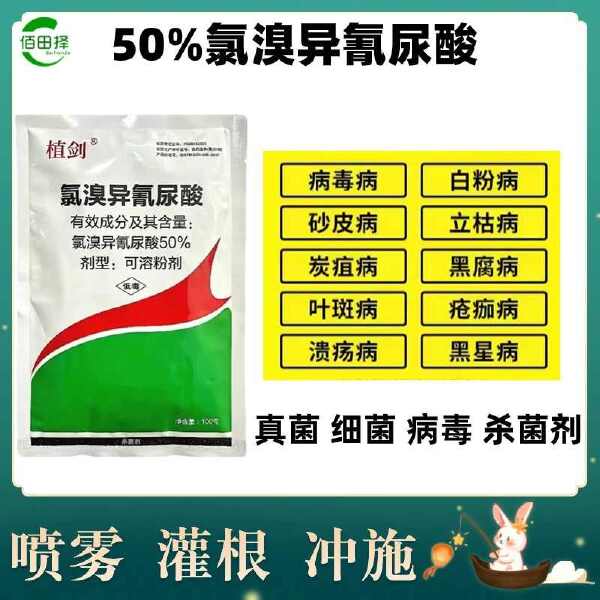 50%氯溴异氰尿酸真细菌统防统治杀菌剂