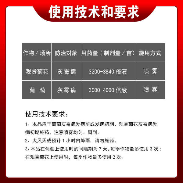 卉太朗40%咯菌腈菊花灰霉病葡萄灰霉病农药杀菌剂40g