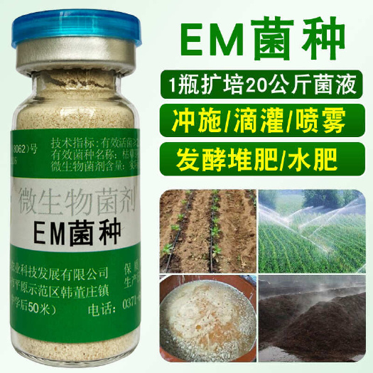 郑州EM菌种种植em菌液花生麸发酵剂水肥菌剂粪便堆肥烂水果鱼蛋白