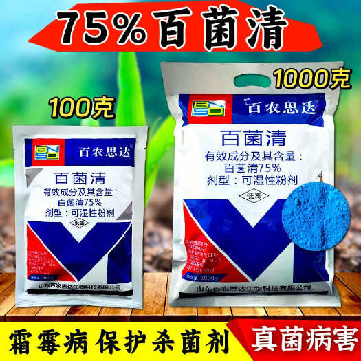 潍坊蓝粉75%百菌清 白粉病霜霉病真菌杀菌剂