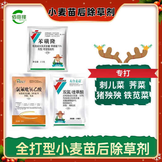 潍坊安全型小麦苗后刺儿菜  荠菜 猪殃殃 铁苋菜肥料