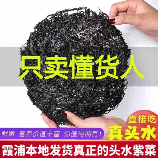 普宁市南澳头水紫菜无沙免洗特级紫菜煮汤南澳特产干货天然火锅食材