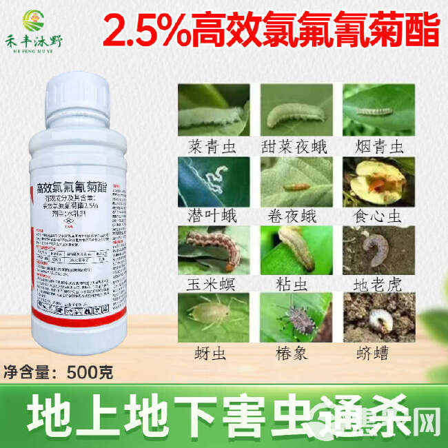 2.5%高效氯氟氰菊酯杀虫剂菜青虫蚜虫食心虫梨木虱蓟马