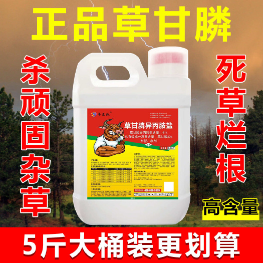 南宁草甘膦强力除灭杂草烂根专用剂高浓度正品41%异丙胺盐果园荒地