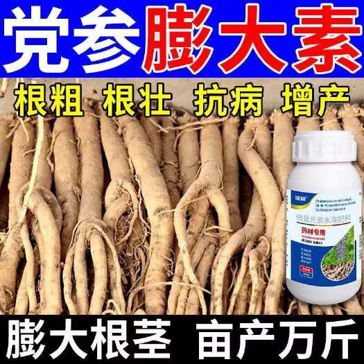 栾川县党参专用肥料党参壮根灵地下猛长膨大素根茎快速膨大防裂增粗拉长