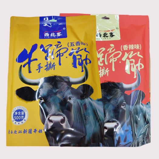 乌鲁木齐牛蹄筋新疆特产真空手撕嚼劲香辣味五香味即食熟食牛肉零食批发