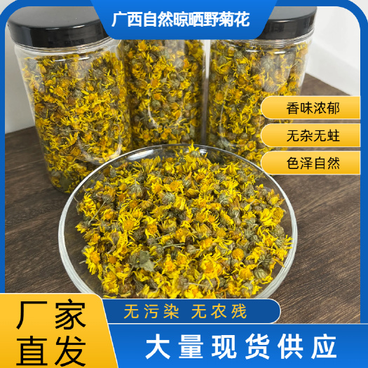 兴安县广西正宗新鲜自然晾晒野菊花小菊花香味浓郁黄菊花
