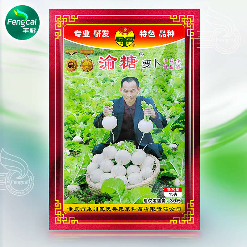 春不老萝卜种子 重庆冰糖萝卜种子 中熟味甜化渣 叶色黄白色