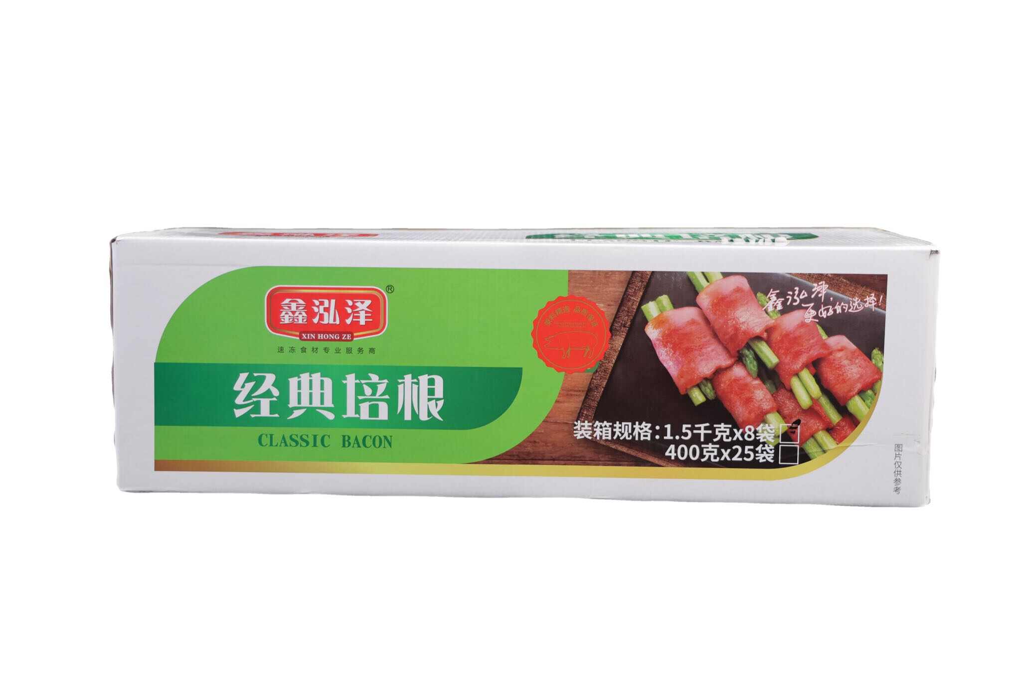 鑫泓泽培根 原切半成品早餐手抓饼配菜烧烤食材商用批发