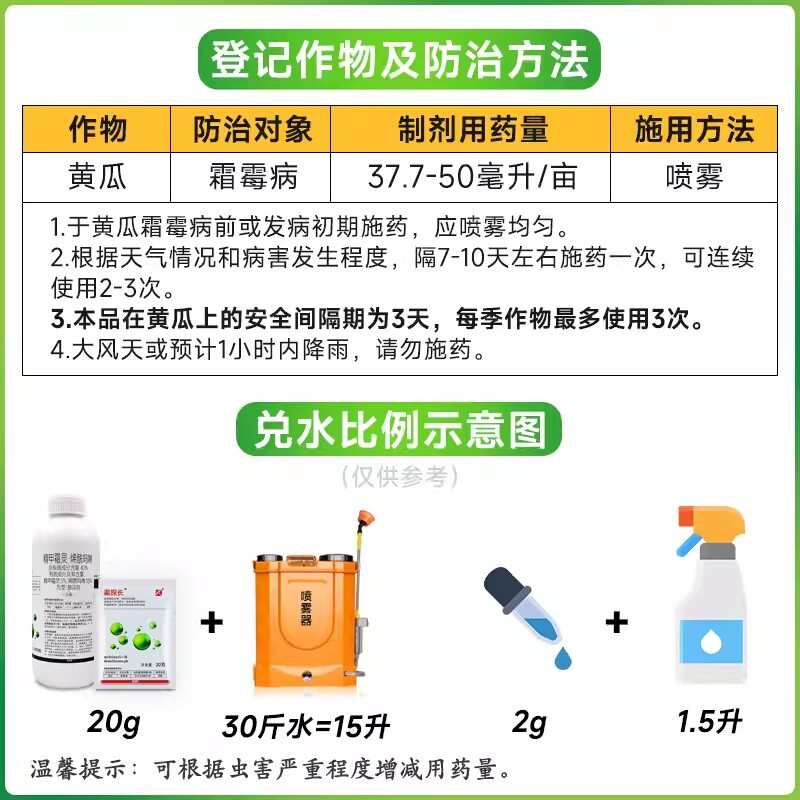 40%精甲霜灵烯酰吗啉黄瓜霜霉病葡萄辣椒番茄早晚疫病农药杀菌