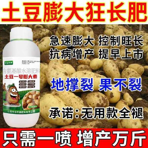 土豆膨大剂土豆叶面肥土豆控旺膨大素马铃薯增产剂防裂抗病害增产