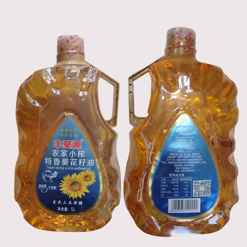 小榨葵花籽油新疆传统植物压榨食用油炒菜清香家用油批发