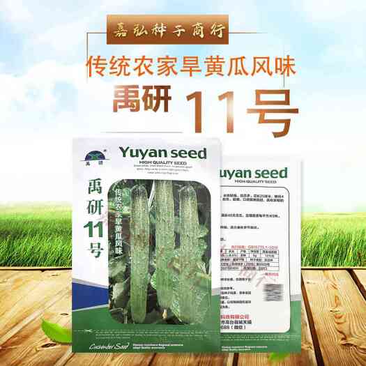 义乌市禹研11号黄瓜籽 早熟 长势强结瓜多 黑刺 外观鲜嫩耐老 口