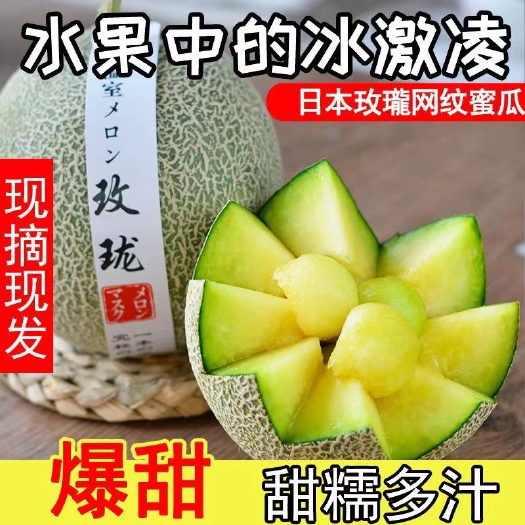 寿光市山东网纹蜜瓜软糯香甜带箱1-5个新鲜水果冰糖蜜瓜