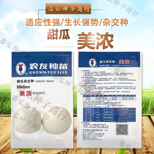 美浓白甜瓜杂交籽 生长势强 适应性强 栽培容易 皮薄肉细口感