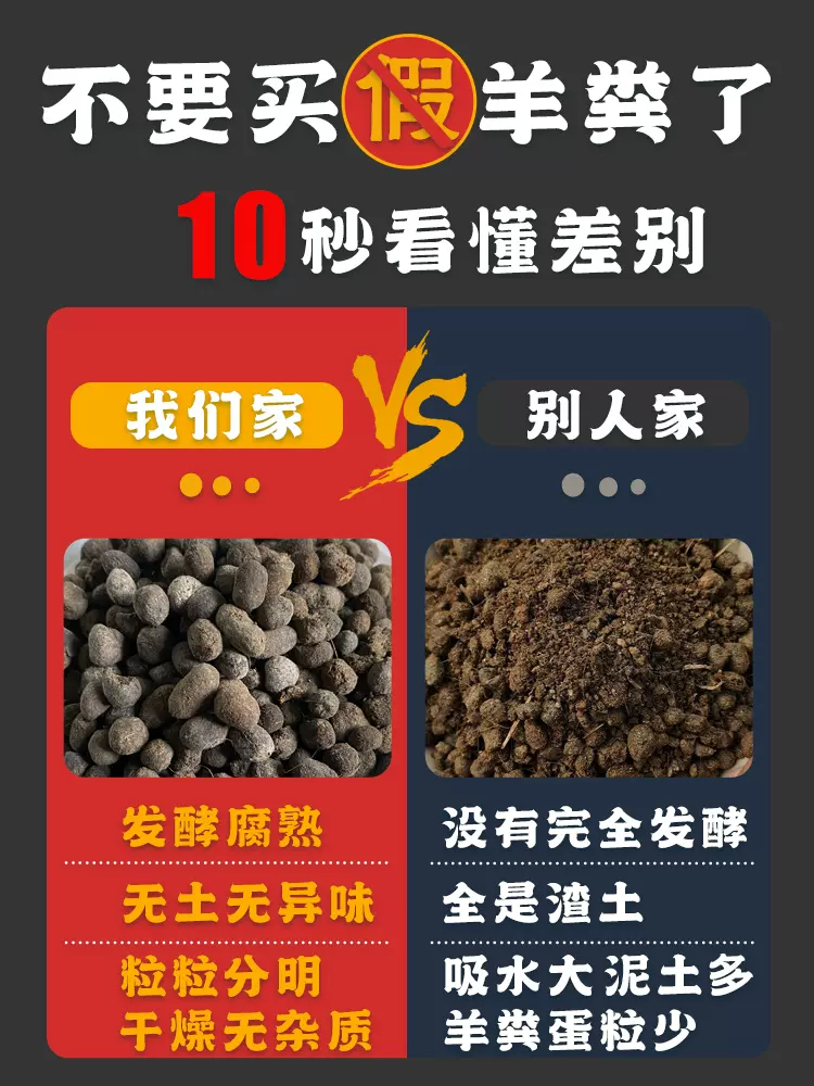 羊粪发酵有机肥花肥纯羊粪蛋粒有机肥料种菜专用蔬菜花卉通用花肥