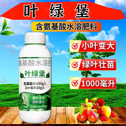 潍坊奥丰叶绿堡叶面肥黄叶变绿弱叶复壮水溶肥