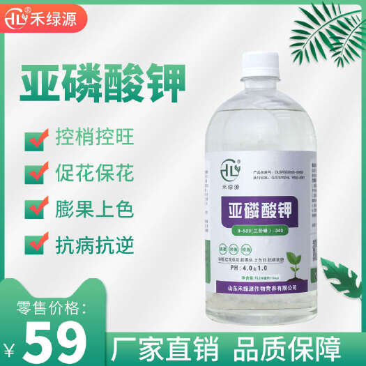 诸城市禾绿源亚磷酸钾叶面肥蔬菜果树控梢防病保花保果促膨果上色 肥