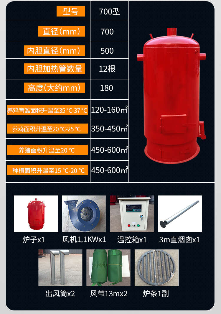 控温温室大棚热风炉 养殖育雏蔬菜大棚增温保温设备鸡舍猪圈