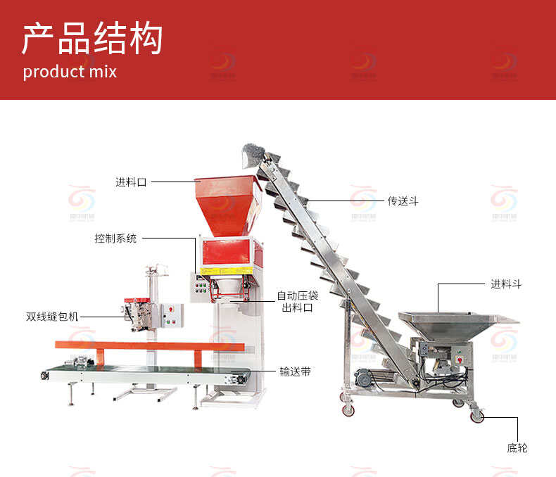 不锈钢自动定量包装机加斗式提升设备