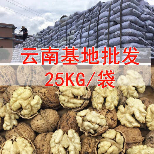 永平县【24年新货】50斤云南薄皮核桃批发麻子核桃泡核桃纸皮核桃