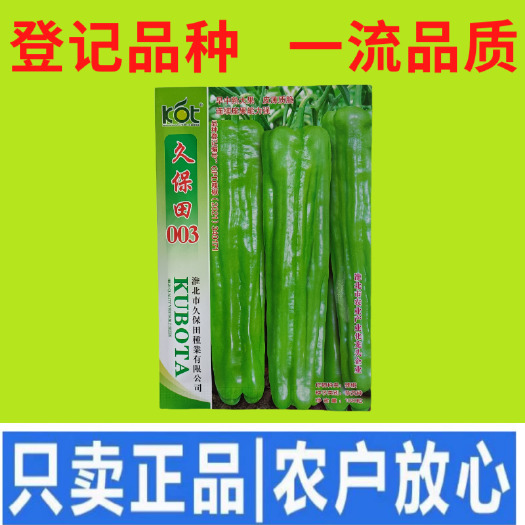 武汉久保田003辣椒种子特大果薄皮椒种籽早中熟微辣春播芜湖椒种籽