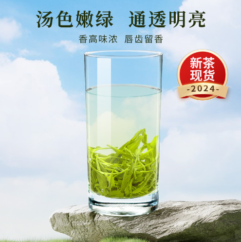 特级毛尖茶2024新茶明前芽头春茶叶雪芽绿茶送长辈礼盒罐装