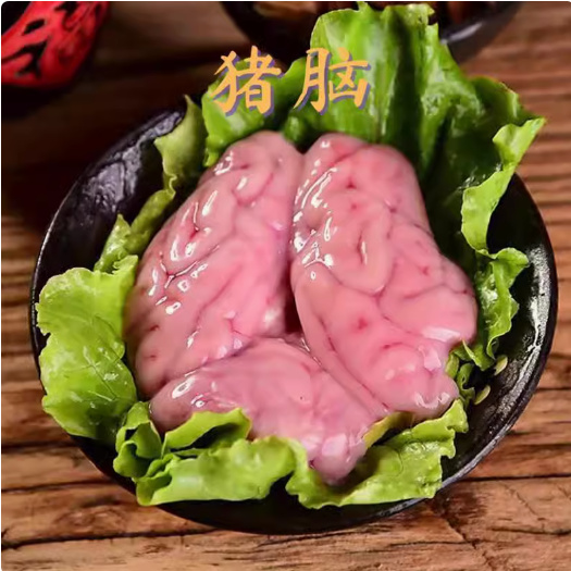重庆市猪脑花新鲜卤制大猪脑猪脑髓小脑半成品商用烧烤火锅食材
