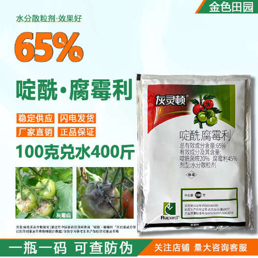灰灵顿65%啶酰腐霉利霉俐番茄灰霉病啶酰菌铵定先菌胺农药杀菌