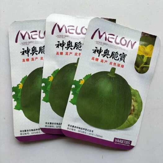建瓯市神奥脆宝甜瓜种子 高糖皮色深绿 清香味浓 甘甜爽口
