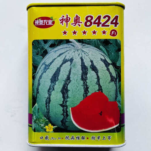 建瓯市神奥8424西瓜种子 早熟 粉红瓤 皮薄脆甜多汁