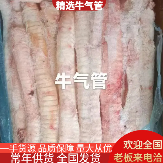 精修牛肺管，牛喉管脆骨，新鲜干净牛气管有头无头可选