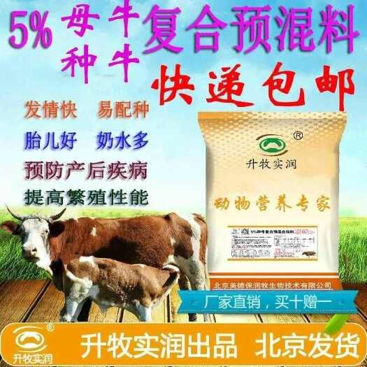 母牛种牛预混料母牛饲料繁殖母牛种牛专用预混料，北京厂家