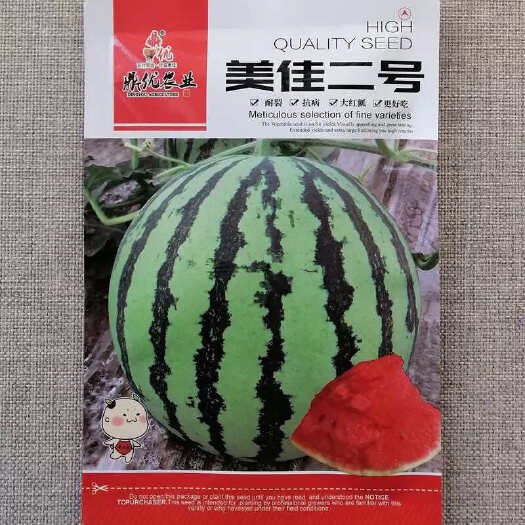 漯河美佳二号西瓜种子 耐裂抗病 大红瓤 肉质脆