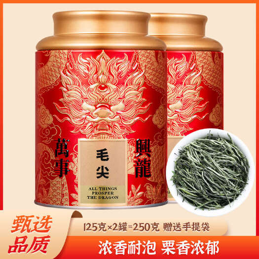 安溪县明前毛尖茶新茶 浓香型高山绿茶春茶嫩芽散装罐装茶叶250g