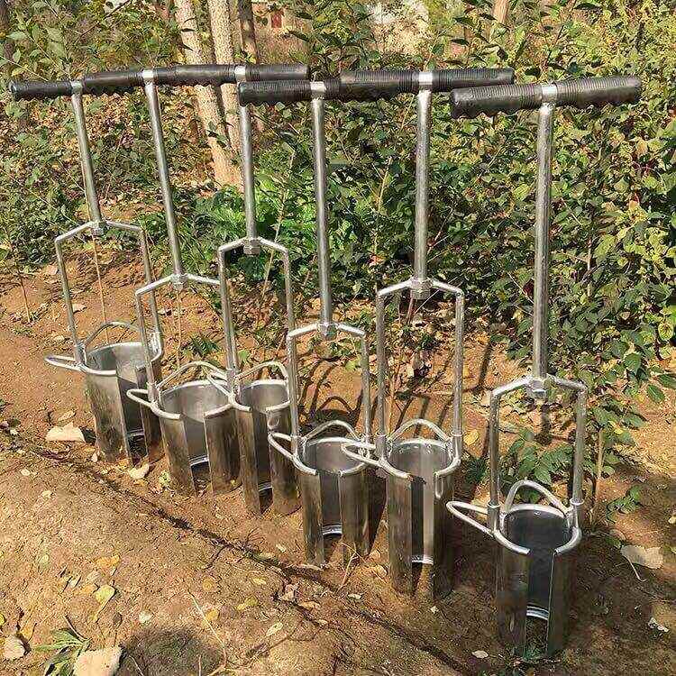 農(nóng)用不銹鋼移苗器移栽打孔取土玉米蔬菜草莓起苗取苗圓筒打洞