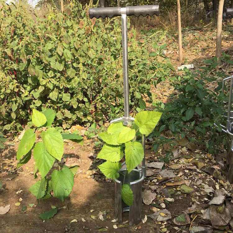 農(nóng)用不銹鋼移苗器移栽打孔取土玉米蔬菜草莓起苗取苗圓筒打洞