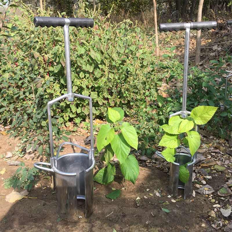 農(nóng)用不銹鋼移苗器移栽打孔取土玉米蔬菜草莓起苗取苗圓筒打洞