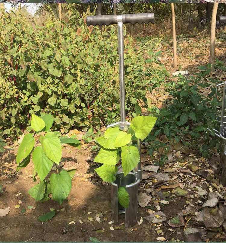 農(nóng)用不銹鋼移苗器移栽打孔取土玉米蔬菜草莓起苗取苗圓筒打洞