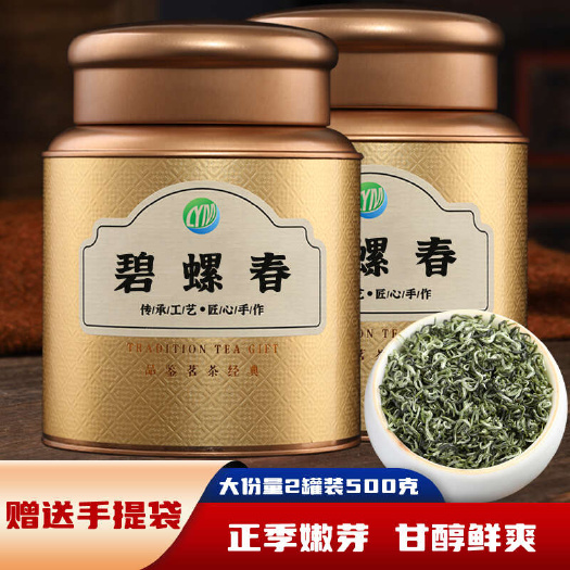 安溪县明前碧螺春茶叶2025年新茶 苏州高山绿茶浓香型罐装500g
