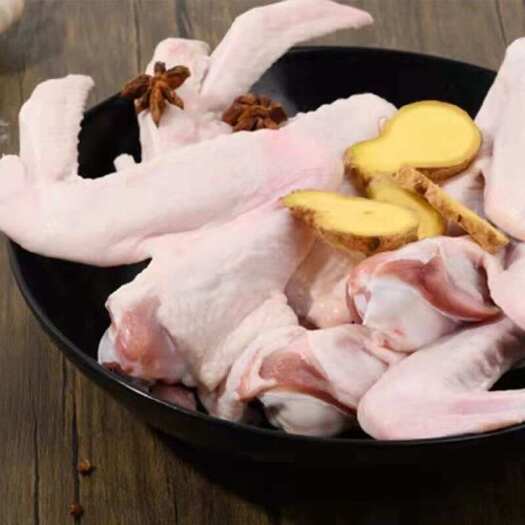 佛山新鲜黑棕鹅掌亦农家散养鹅翼生鲜大鹅翅二节翅卤味食材酒店大排档