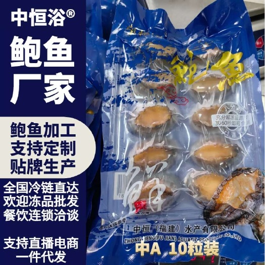 东山县二去鲍鱼 去内脏带壳鲍鱼商用餐饮海鲜源头厂家批发中A加工定制