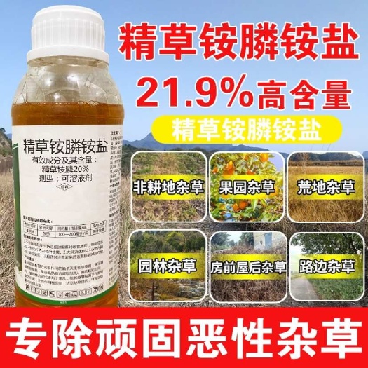 21.9%精草铵膦铵盐高浓度除草剂园林果园斩草除根农药批发